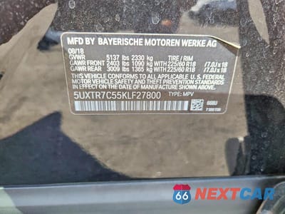 Zdjęcie 13 z 13 samochodu: 2019 BMW X3 SDRIVE30I VIN:5UXTR7C55KLF27800 - miniatura