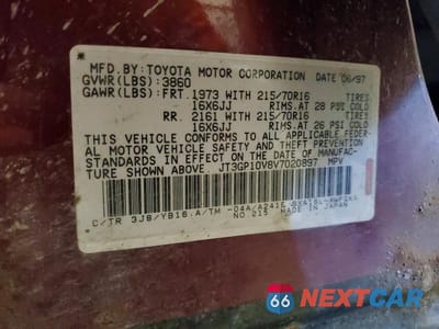 Zdjęcie 13 z 13 samochodu: 1997 TOYOTA RAV4 BASE VIN:JT3GP10V8V7020897 - miniatura