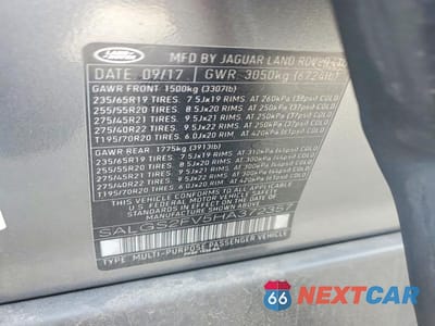 Zdjęcie 12 z 12 samochodu: 2017 LAND ROVER RANGE ROVER HSE VIN:SALGS2FV5HA372357 - miniatura
