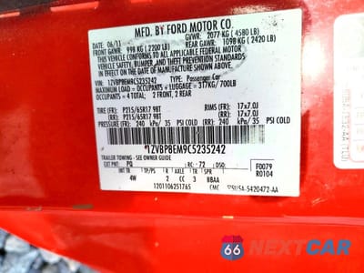 Zdjęcie 12 z 12 samochodu: 2012 FORD MUSTANG VIN:1ZVBP8EM9C5235242 - miniatura