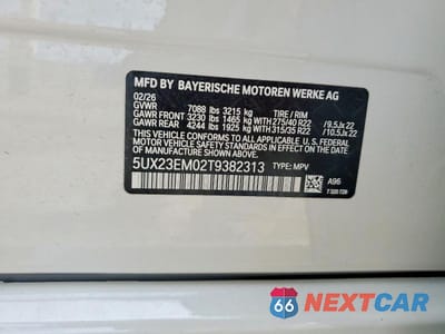 Zdjęcie 13 z 13 samochodu: 2026 BMW X7 XDRIVE40I VIN:5UX23EM02T9382313 - miniatura