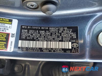 Zdjęcie 13 z 13 samochodu: 2014 TOYOTA COROLLA LE ECO VIN:2T1BPRHE7EC100229 - miniatura