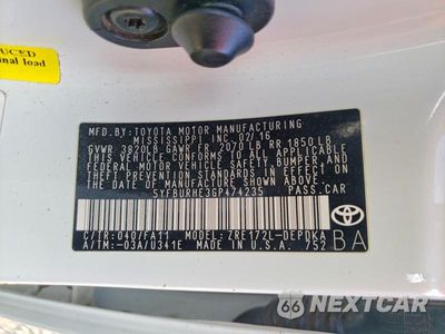 Zdjęcie 12 z 12 samochodu: 2016 TOYOTA COROLLA L VIN:5YFBURHE3GP474235 - miniatura
