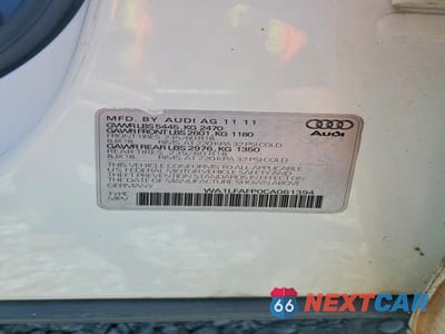 Zdjęcie 13 z 13 samochodu: 2012 AUDI Q5 PREMIUM PLUS VIN:WA1LFAFP0CA061394 - miniatura