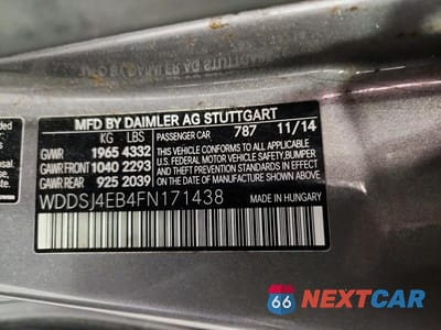 Zdjęcie 12 z 12 samochodu: 2015 MERCEDES-BENZ CLA 250 VIN:WDDSJ4EB4FN171438 - miniatura
