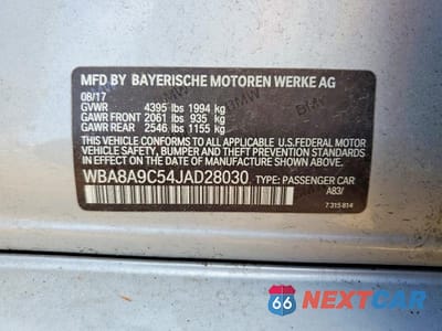 Zdjęcie 12 z 12 samochodu: 2018 BMW 320 I VIN:WBA8A9C54JAD28030 - miniatura