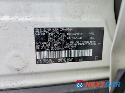 Zdjęcie 14 z 14 samochodu: 2019 TOYOTA RAV4 LIMITED VIN:JTMN1RFV7KD003905 - miniatura