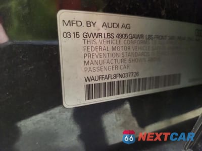 Zdjęcie 12 z 12 samochodu: 2015 AUDI A4 PREMIUM PLUS VIN:WAUFFAFL8FN037726 - miniatura