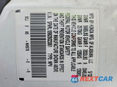 Zdjęcie 13 z 13 samochodu: 2002 HONDA ODYSSEY EXL VIN:5FNRL18962B023861 - miniatura
