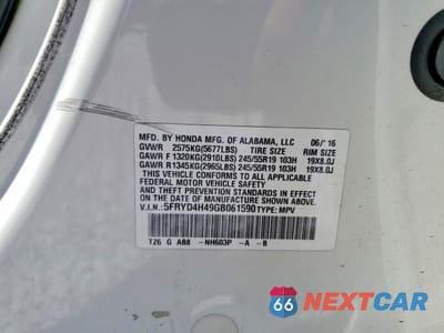 Zdjęcie 13 z 13 samochodu: 2016 ACURA MDX TECHNOLOGY VIN:5FRYD4H49GB061590 - miniatura