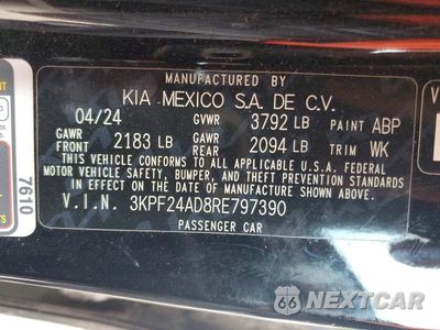 Zdjęcie 12 z 12 samochodu: 2024 KIA FORTE LXS VIN:3KPF24AD8RE797390 - miniatura
