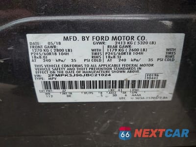 Zdjęcie 13 z 13 samochodu: 2018 FORD EDGE SEL VIN:2FMPK3J96JBC21024 - miniatura