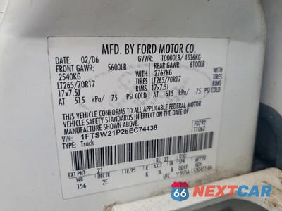 Zdjęcie 13 z 13 samochodu: 2006 FORD F250 SUPER DUTY VIN:1FTSW21P26EC74438 - miniatura