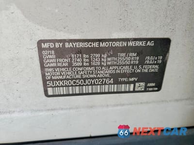 Zdjęcie 13 z 13 samochodu: 2018 BMW X5 XDRIVE35I VIN:5UXKR0C50J0Y02764 - miniatura
