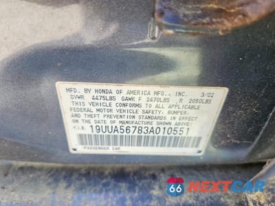 Zdjęcie 12 z 12 samochodu: 2003 ACURA 3.2TL VIN:19UUA56783A010551 - miniatura
