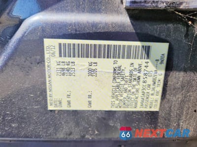 Zdjęcie 12 z 12 samochodu: 2012 NISSAN MAXIMA 3.5 S VIN:1N4AA5AP3CC858744 - miniatura