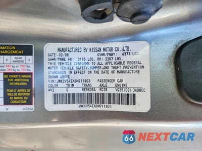 Zdjęcie 12 z 12 samochodu: 2006 INFINITI G35 BASE VIN:JNKCV54EX6M711903 - miniatura