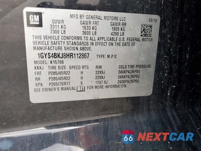 Zdjęcie 14 z 14 samochodu: 2017 CADILLAC ESCALADE LUXURY VIN:1GYS4BKJ8HR112867 - miniatura