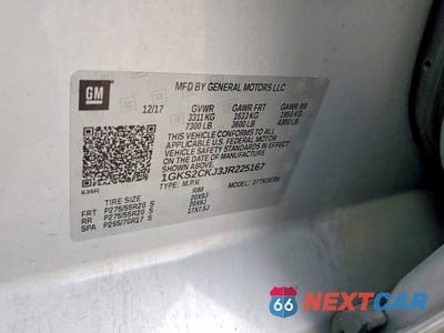 Zdjęcie 13 z 13 samochodu: 2018 GMC YUKON DENALI VIN:1GKS2CKJ3JR225167 - miniatura