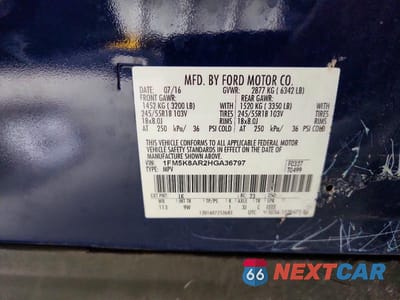 Zdjęcie 13 z 13 samochodu: 2017 FORD EXPLORER POLICE INTERCEPTOR VIN:1FM5K8AR2HGA36797 - miniatura