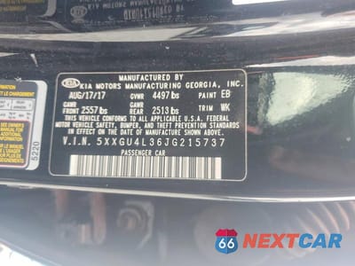 Zdjęcie 13 z 13 samochodu: 2018 KIA OPTIMA EX VIN:5XXGU4L36JG215737 - miniatura