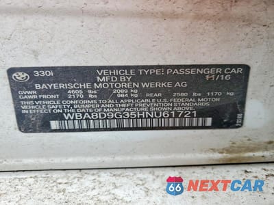 Zdjęcie 12 z 12 samochodu: 2017 BMW 330 XI VIN:WBA8D9G35HNU61721 - miniatura