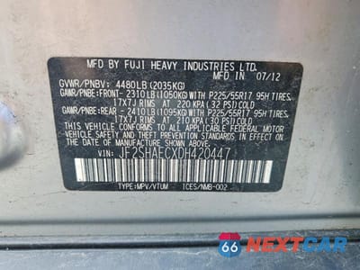 Zdjęcie 13 z 13 samochodu: 2013 SUBARU FORESTER LIMITED VIN:JF2SHAECXDH420447 - miniatura