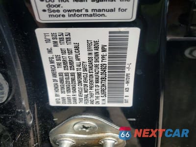 Zdjęcie 12 z 12 samochodu: 2011 HONDA CR-V EX VIN:5J6RE3H7XBL054929 - miniatura