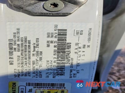 Zdjęcie 12 z 12 samochodu: 2020 FORD FUSION SE VIN:3FA6P0T94LR190878 - miniatura