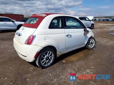 Trzecie zdjęcie samochodu z tyłu: 2012 FIAT 500 POP VIN:3C3CFFDR4CT130849 - miniatura