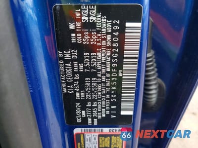 Zdjęcie 13 z 13 samochodu: 2025 KIA SPORTAGE SX PRESTIGE VIN:5XYK53DF9SG280492 - miniatura