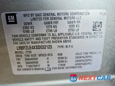 Zdjęcie 12 z 12 samochodu: 2025 BUICK ENVISION SPORT TOURING VIN:LRBFZLE4XSD032123 - miniatura