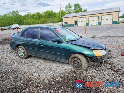 Czwarte zdjęcie samochodu z boku: 2002 HONDA CIVIC EX VIN:2HGES26722H512553 - miniatura