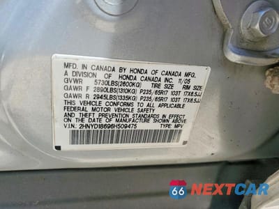 Zdjęcie 14 z 14 samochodu: 2006 ACURA MDX TOURING VIN:2HNYD18696H509475 - miniatura