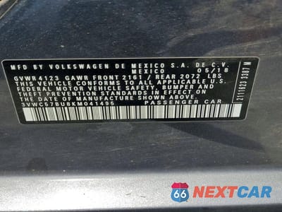 Zdjęcie 12 z 12 samochodu: 2019 VOLKSWAGEN JETTA S VIN:3VWC57BU8KM041495 - miniatura