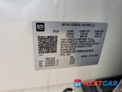 Zdjęcie 13 z 13 samochodu: 2024 CHEVROLET SUBURBAN K1500 HIGH COUNTRY VIN:1GNSKGKT8RR330908 - miniatura