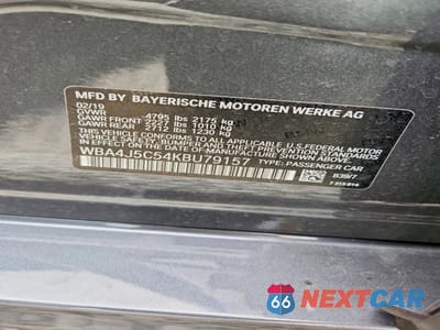 Zdjęcie 12 z 12 samochodu: 2019 BMW 4ER GRAN COUPE VIN:WBA4J5C54KBU79157 - miniatura
