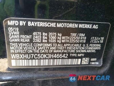 Zdjęcie 13 z 13 samochodu: 2019 BMW X1 SDRIVE28I VIN:WBXHU7C50K3H46642 - miniatura