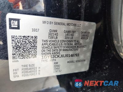 Zdjęcie 13 z 13 samochodu: 2018 CADILLAC ESCALADE PREMIUM LUXURY VIN:1GYS3CKJ0JR148793 - miniatura