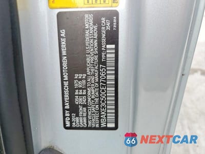 Zdjęcie 12 z 12 samochodu: 2012 BMW 328 I VIN:WBAKE3C50CE770657 - miniatura