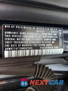 Zdjęcie 13 z 13 samochodu: 2013 VOLKSWAGEN BEETLE TURBO VIN:3VWVT7AT7DM681966 - miniatura