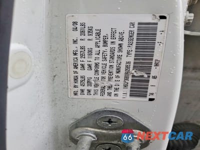 Zdjęcie 13 z 13 samochodu: 2008 HONDA ACCORD EXL VIN:1HGCP36818A058536 - miniatura