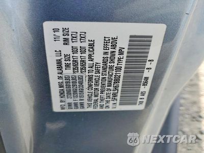 Zdjęcie 13 z 13 samochodu: 2011 HONDA ODYSSEY EXL VIN:5FNRL5H67BB021100 - miniatura