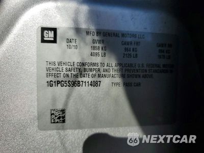 Zdjęcie 23 z 24 samochodu: 2011 CHEVROLET CRUZE LT VIN:1G1PG5S96B7114087 - miniatura