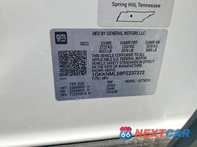 Zdjęcie 13 z 13 samochodu: 2023 GMC ACADIA SLT VIN:1GKKNMLS9PZ237272 - miniatura