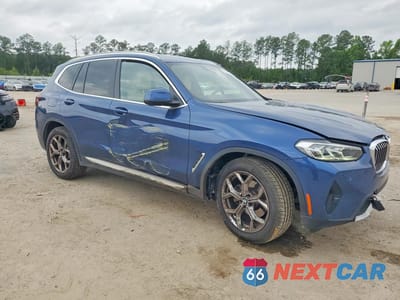 Czwarte zdjęcie samochodu z boku: 2022 BMW X3 XDRIVE30I VIN:5UX53DP08N9K66815 - miniatura