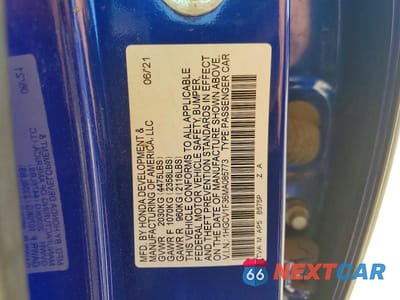 Zdjęcie 13 z 13 samochodu: 2021 HONDA ACCORD SPORT VIN:1HGCV1F36MA085773 - miniatura