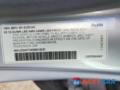 Zdjęcie 12 z 12 samochodu: 2016 AUDI A7 PRESTIGE VIN:WAU2GAFC5GN014241 - miniatura