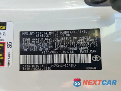 Zdjęcie 13 z 13 samochodu: 2008 TOYOTA CAMRY SOLARA SLE V6 VIN:4T1CA30P28U151768 - miniatura