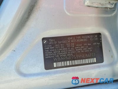 Zdjęcie 12 z 12 samochodu: 2009 BMW 335 I VIN:WBAPM77539NL86777 - miniatura